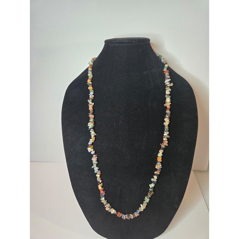 Multi Gemstone Nugget Chip Necklace Jewelry Making